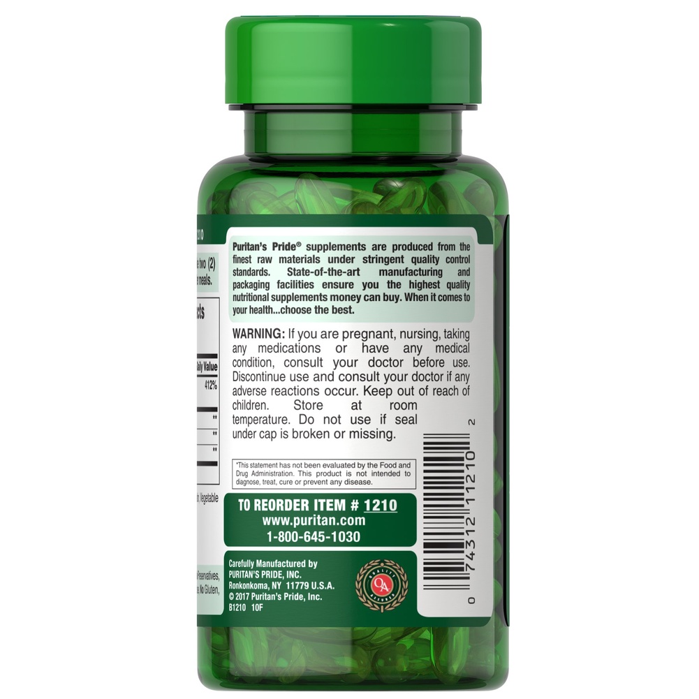 VIÊN UỐNG KLB6 KELP, LECITHIN, VITAMIN B-6 &amp; CIDER VINEGAR PURITAN'S PRIDE 100 VIÊN