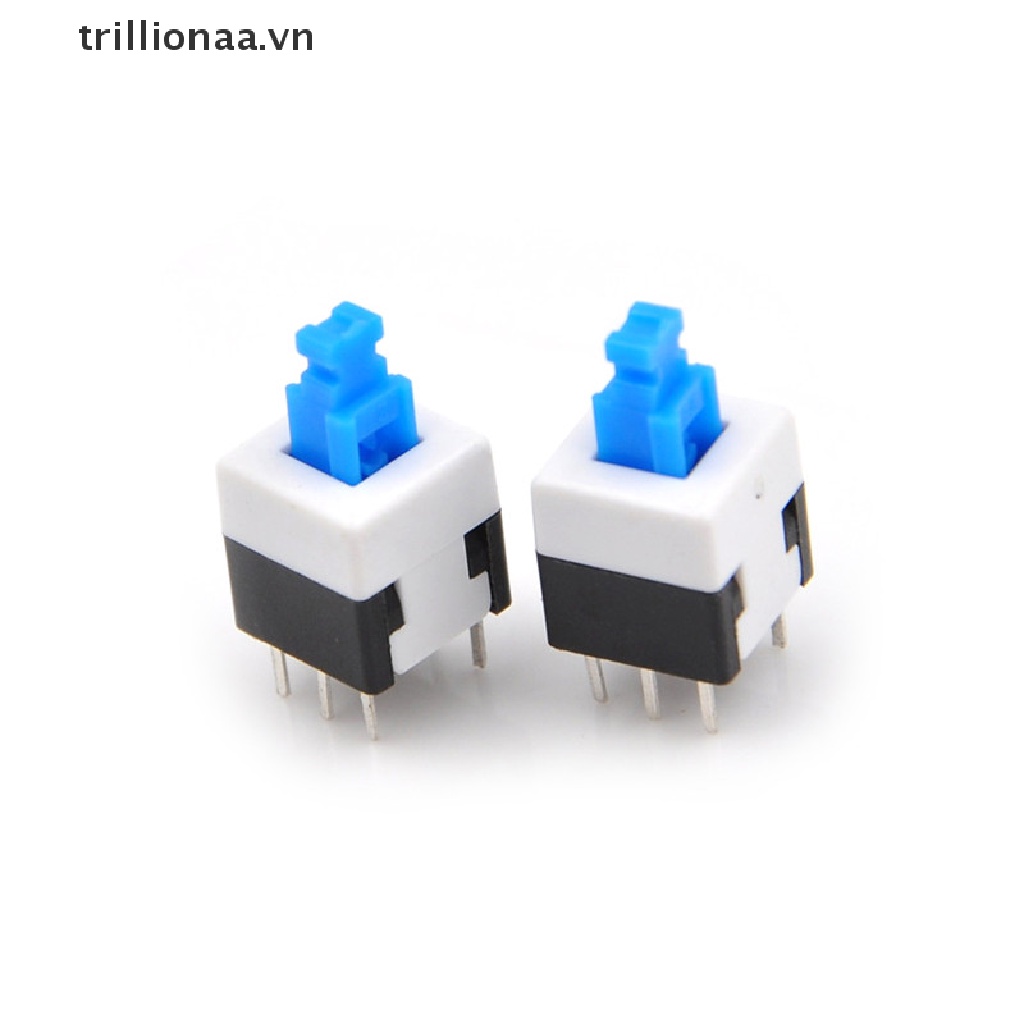 Bộ 10 Công Tắc Tự Khóa Vuông 8x8mm 6 Pin DPDT Mini