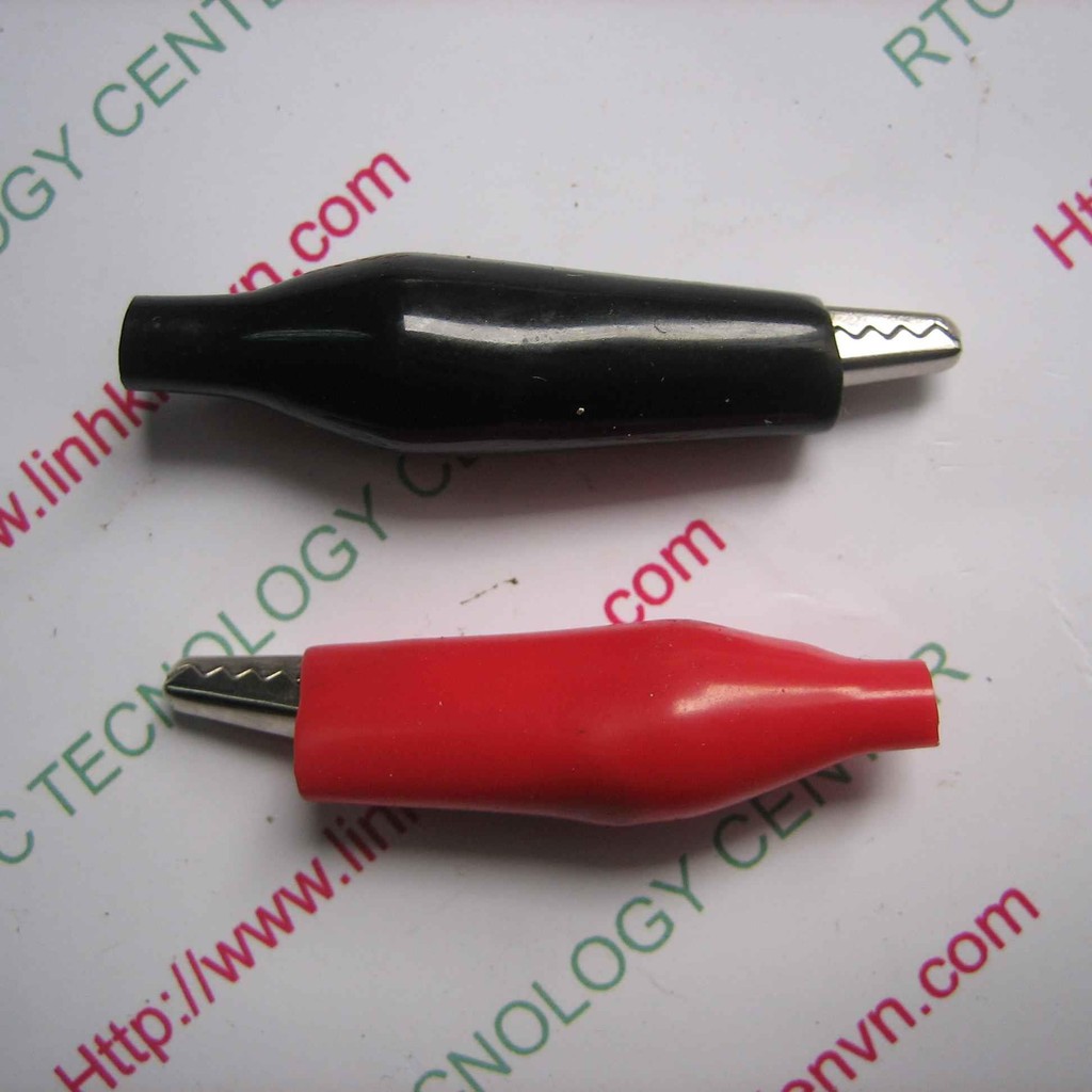 Đầu kẹp cá sấu (1 căp đỏ-đen)
