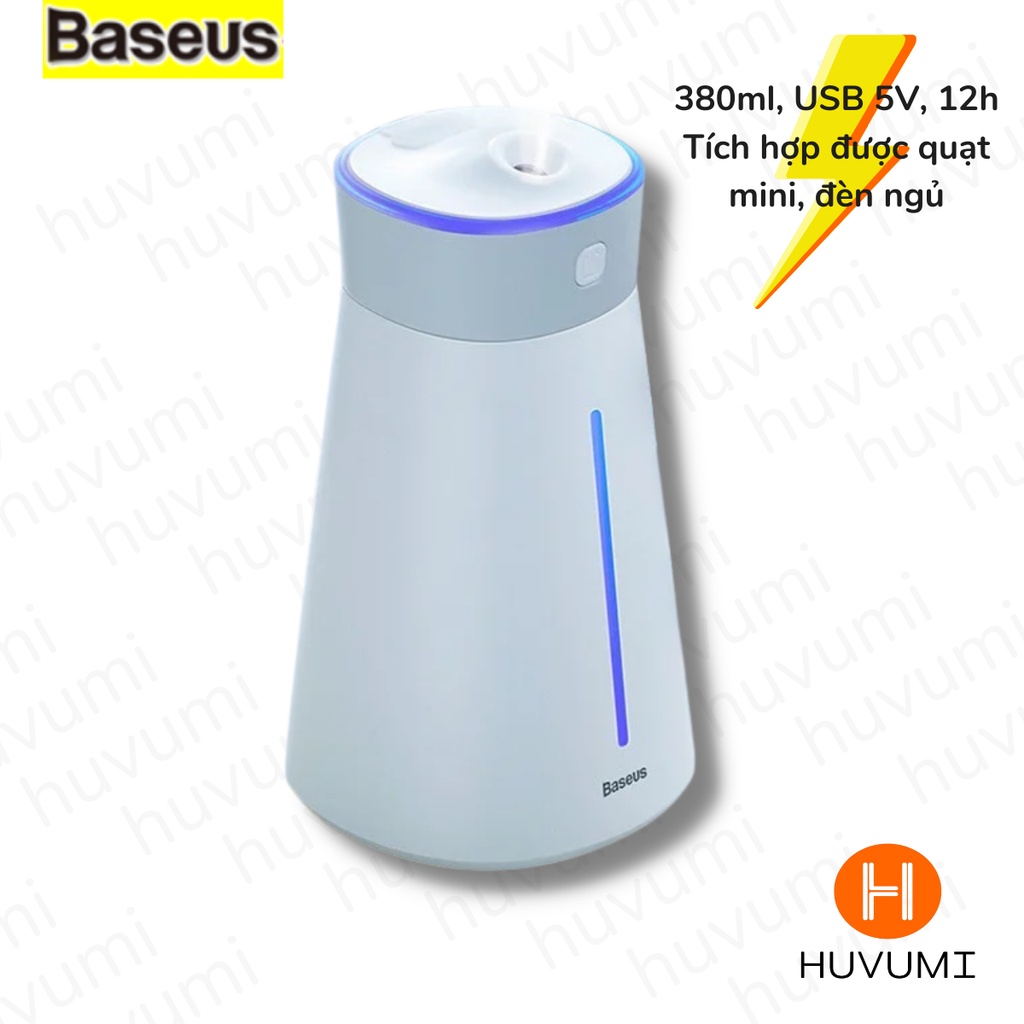 Máy phun sương, tạo ẩm, lọc không khí Baseus Slim Waist humidifier (380ml, USB 5V, 12h) LV382 Chính hãng