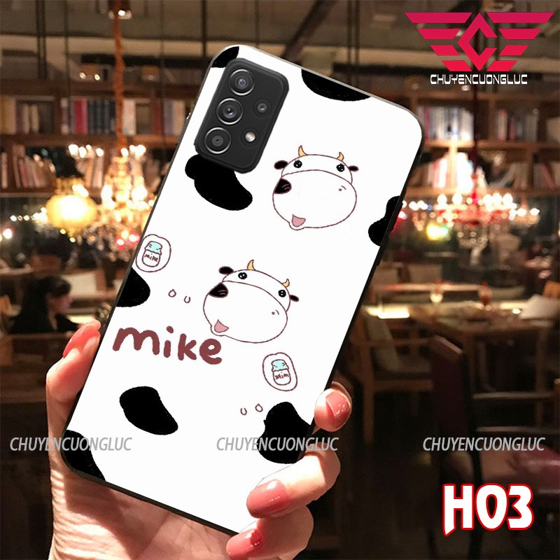 ỐP LƯNG SAMSUNG GALAXY A22/ A32/ A52/ A72/ A03S BẰNG IN HÌNH BÒ SỮA SIÊU CUTE BẰNG KÍNH | BigBuy360 - bigbuy360.vn