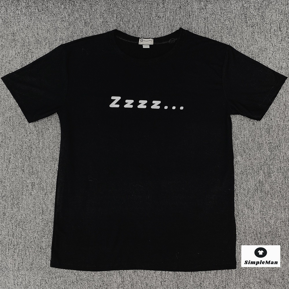 Áo thun nam tay ngắn cổ tròn SimpleMan chữ đơn giản theo trend ( ngủ Z z z z... ) | BigBuy360 - bigbuy360.vn