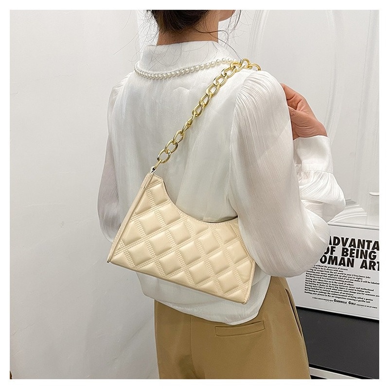 Túi Xách Đeo Vai Màu Trơn Vân Kim Cương Kiểu retro NB00256