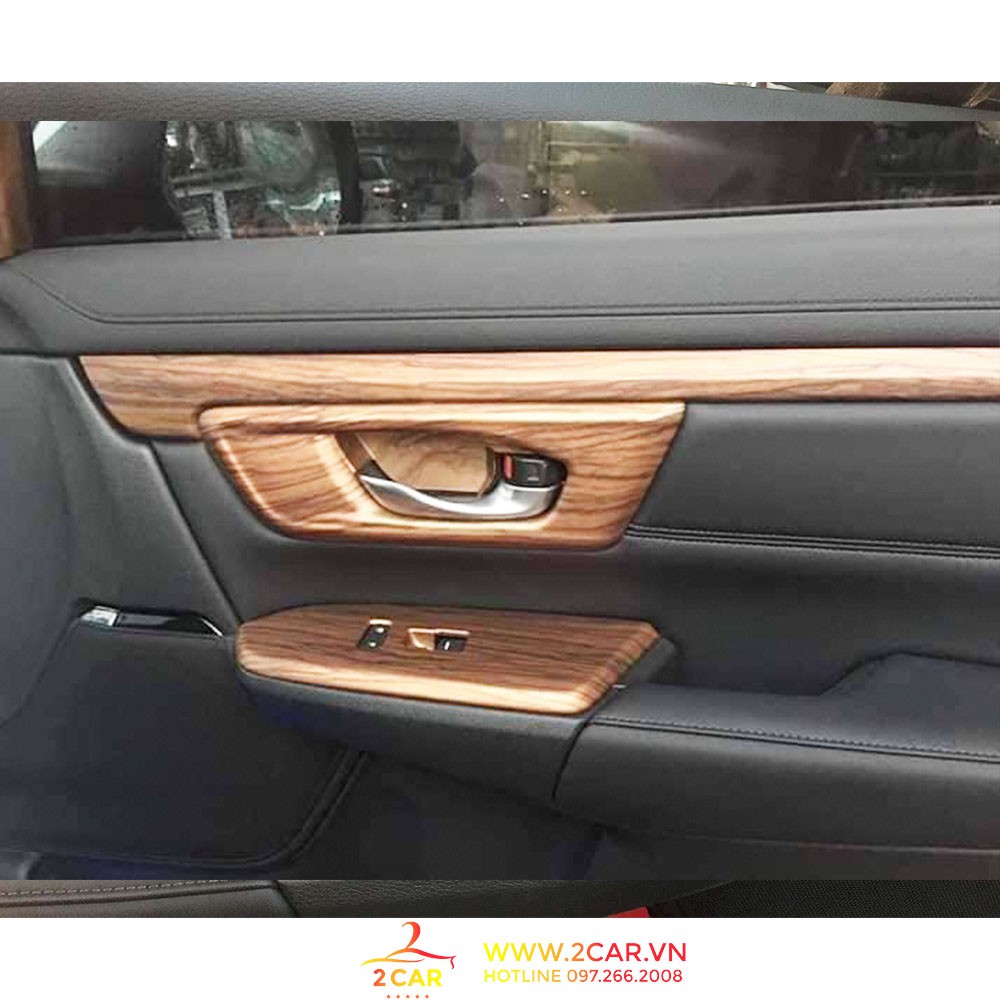 Ốp Nội Thất Xe Honda CRV 2018- 2022, chất liệu vân gỗ xịn