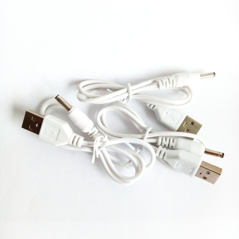 Dây sạc USB đầu ra chân tròn - dây sạc máy massage mặt, sạc quạt, đèn, cây xương rồng - Lana Queen