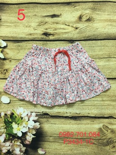 Chân váy bé gái cotton hoa
