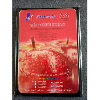 GIẤY IN ẢNH - GIẤY COUCHE 2 MẶT KIM MAI A4 ĐL 200GSM