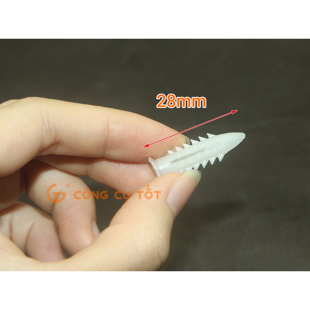 Gói 100 Tắc kê, Nở nhựa 3cm loại dày Tuấn Vũ