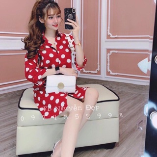 Đầm somi chấm bi