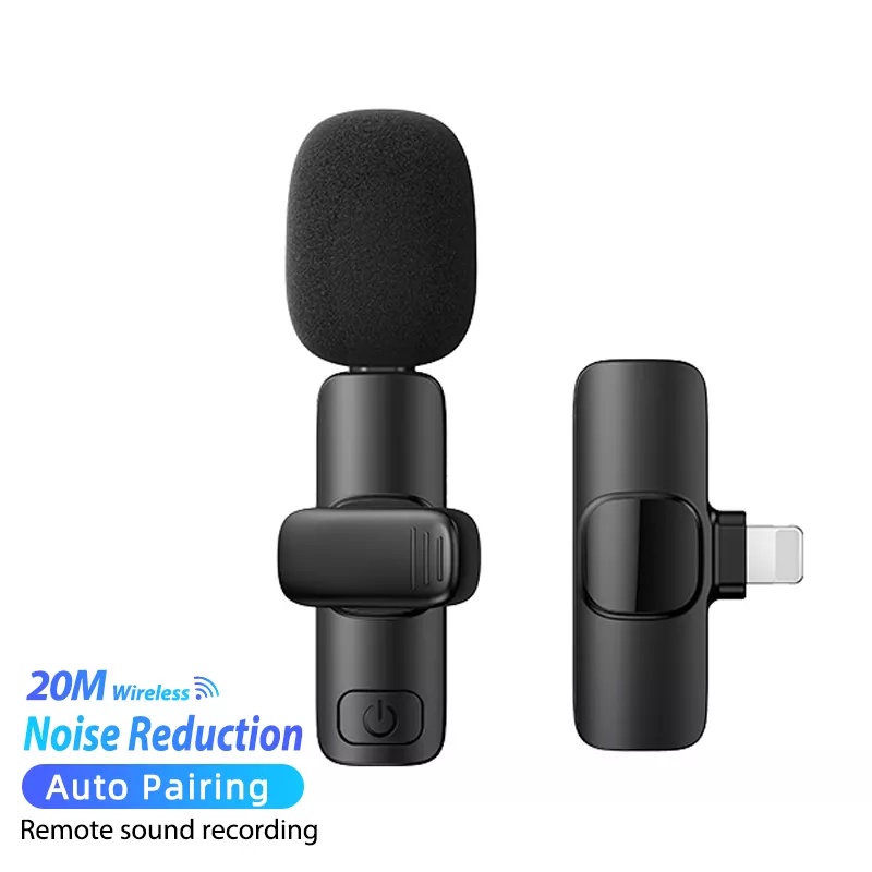 Bộ Microphone Live-Stream không dây Remax K02 cổng LN của Táo / TypeC (Đen) - Phụ Kiện 1986