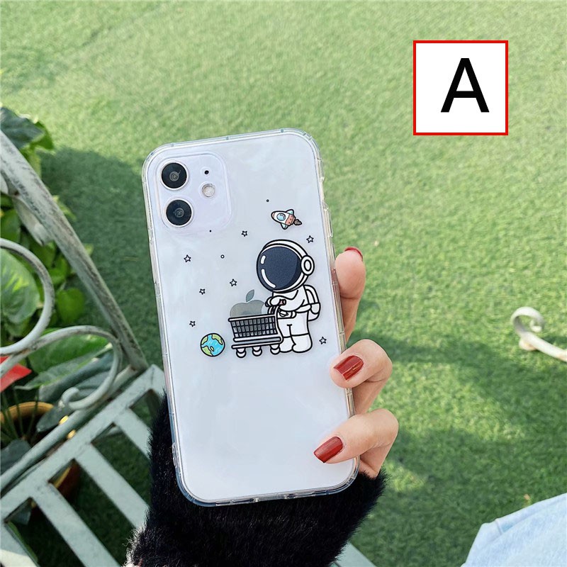Ốp điện thoại mềm sáng tạo hình phi hành gia thích hợp cho iPhone 13/ 12 Pro Max 8plus X Xr 13mini 11 Xsmax 7plus
