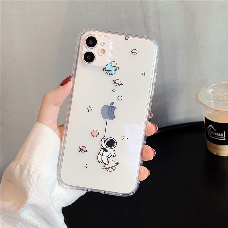 Ốp điện thoại trong suốt họa tiết phi hành gia Iphone 12 Pro Max 12 Mini 11 Pro Max X Xr Xs Max 8 7 Plus | BigBuy360 - bigbuy360.vn