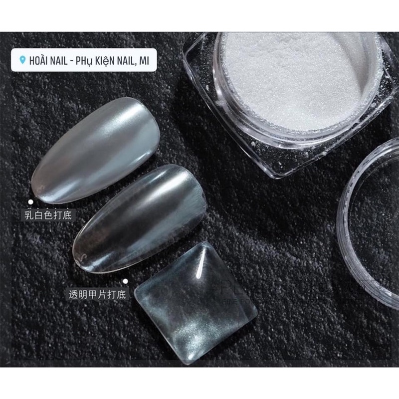 Tráng gương ánh trai trắng - phụ kiện nail