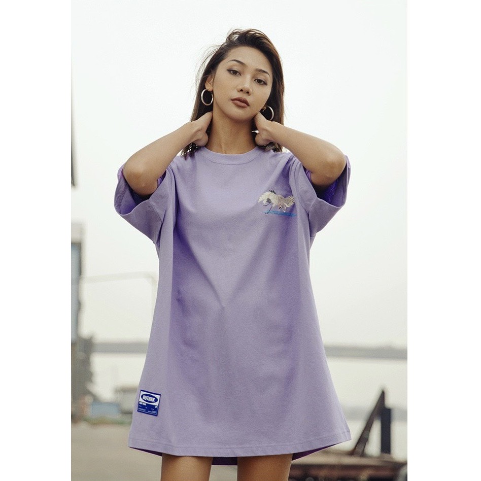 Áo Phông Tay Lỡ Unisex Hình Hạc - Hàng Loại 1, Hot Trend Phong Cách Trẻ Trung ,Chất Liệu Thun Cotton Dày Mịn Thoansg Mát | BigBuy360 - bigbuy360.vn