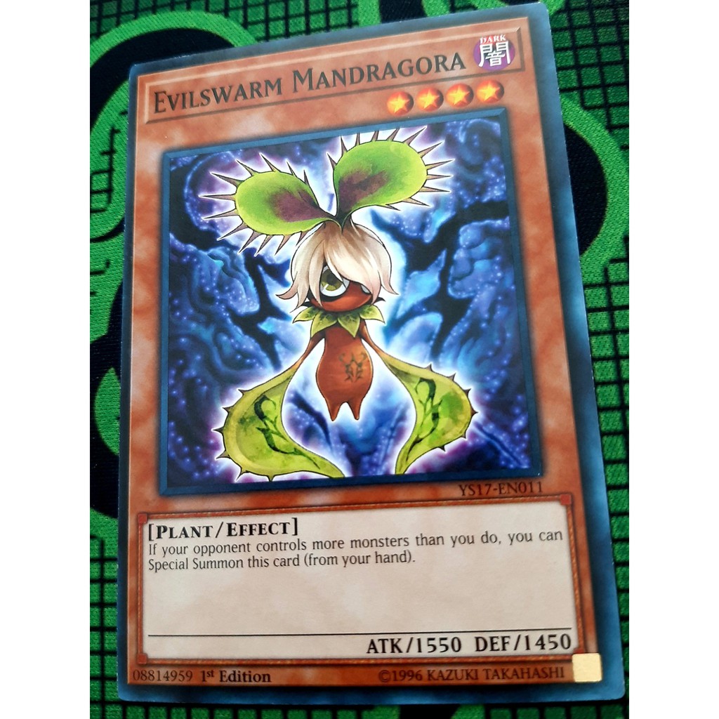 THẺ BÀI YUGIOH NEAR MINT - Evilswarm Mandragora - YS17-EN011 - Common 1st Edition