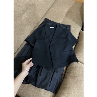 Áo cổ vest cộc tay sz SM