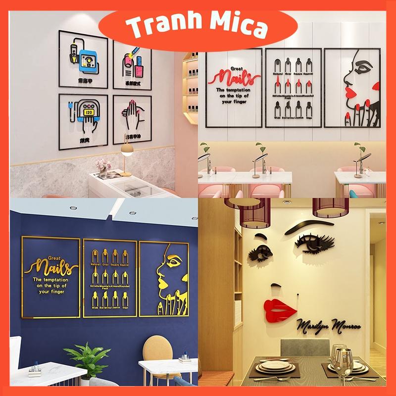Tranh mica 3d dán tường các mẫu tranh trang trí tiệm nail, làm móng, spa làm đẹp