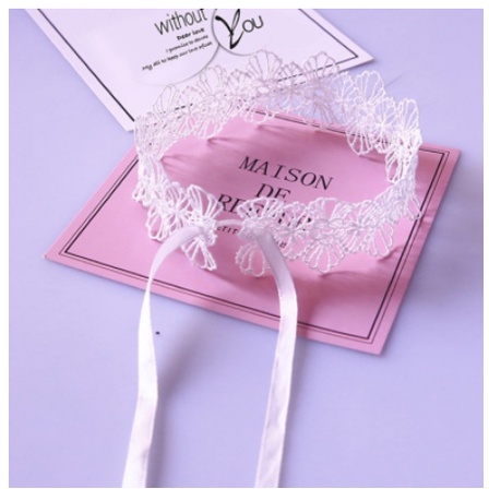 Vòng cổ choker ren thắt nơ quyến rũ