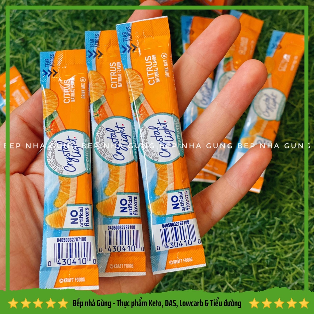 Crystal Light vị hoa quả (1 gói) - For Keto, DAS, Lowcarb, Eatclean & Tiểu đường