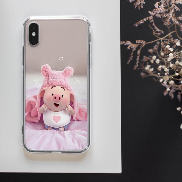 Ốp chống sốc heo màu hồng Iphone 7/7Plus/8/8Plus/X/Xs/Xs Max/11/11 Promax/12/12 Promax PIG20210161