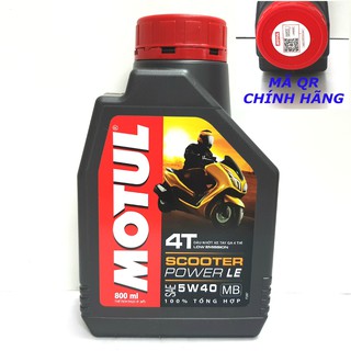 1 THÙNG (20 CHAI) MOTUL SCOOTER POWER LE 5W40 800ML NHỚT TỔNG HỢP 100% CHO XE TAY GA
