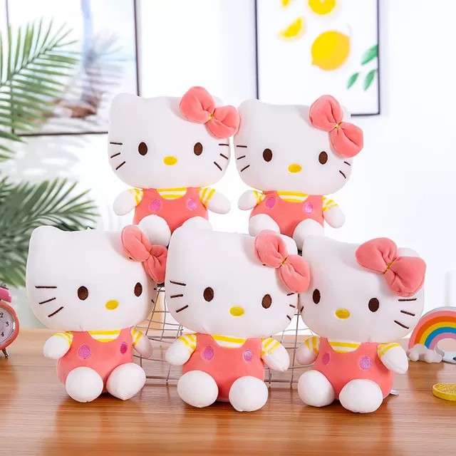 Gấu Bông Mèo Hello Kitty Nơ - Mèo Bông cao cấp