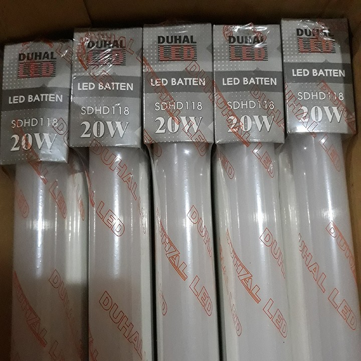 Bộ Máng + Đèn Led Tuýp T8 nhựa PC chống cháy Duhal