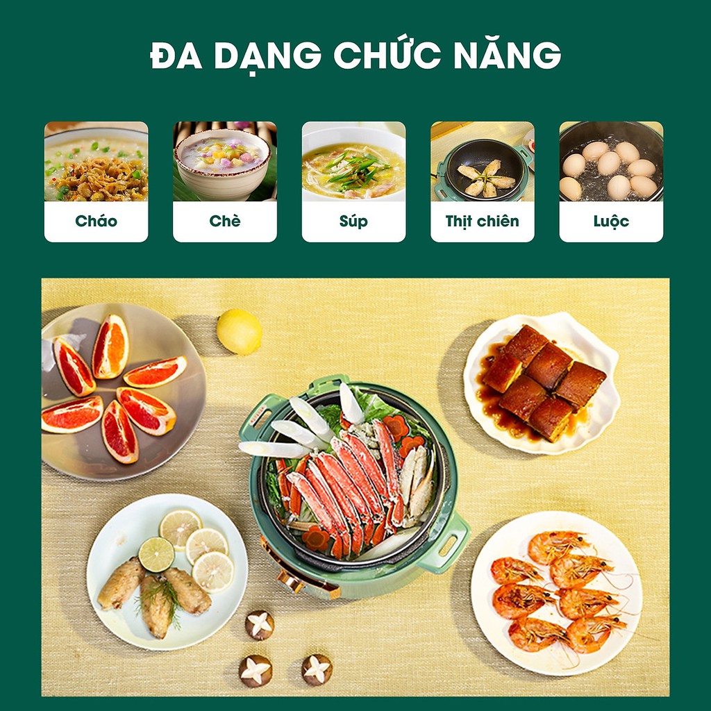 Nồi chiên, cơm điện, lẩu, hấp - Nồi áp suất nấu đa năng - Bản Tiếng Việt - Bảo hành 12 tháng - Mian Mart