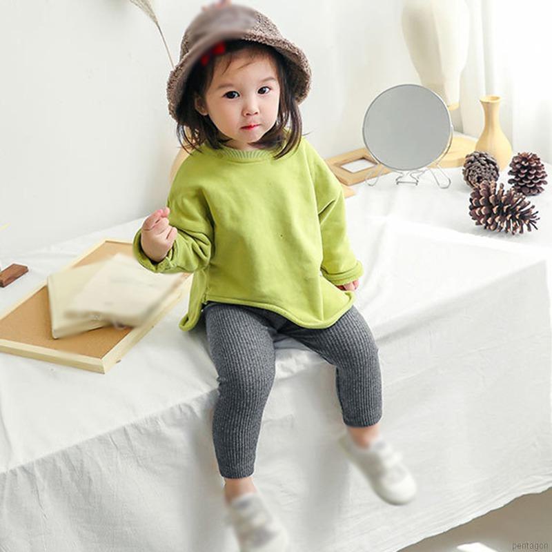 Quần Legging Cotton Mỏng Có Túi Lớn Dễ Phối Đồ Cho Bé Gái 1-6 Tuổi