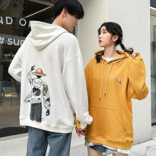 (HÀNG ORDER) ÁO HOODIE CÓ NÓN NAM NỮ UNISEX HÌNH LUFY HÀN QUỐC