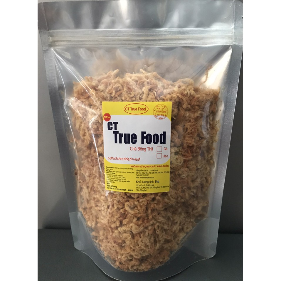 Ruốc heo thơm ngon - Chà bông heo thơm ngon / CT True Food - Túi 5 Kg