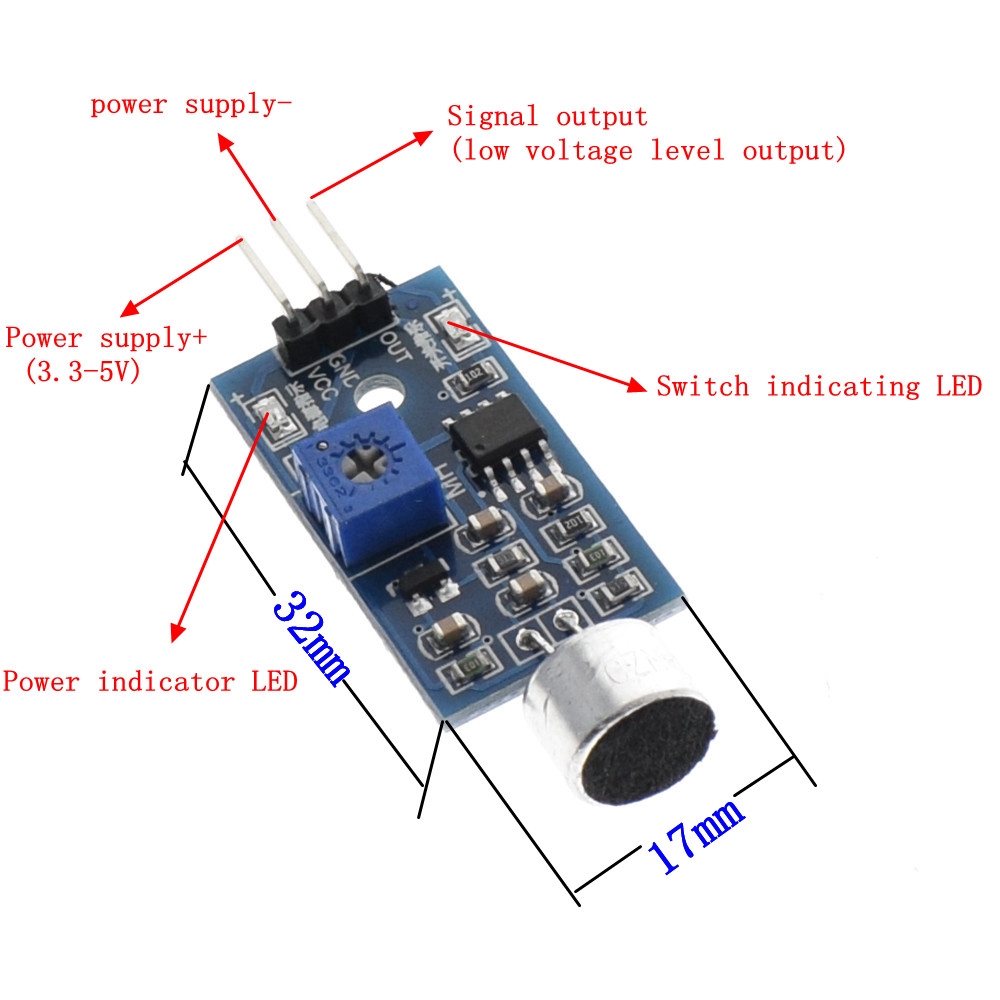 Mô đun cảm biến âm thanh thông minh 3pin chuyên dụng dành cho Arduino | BigBuy360 - bigbuy360.vn