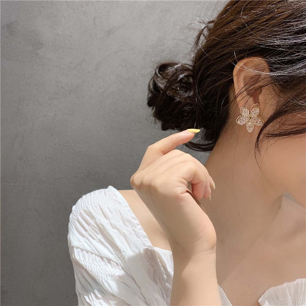 Hoa tai hình bông hoa lớn cho nữ