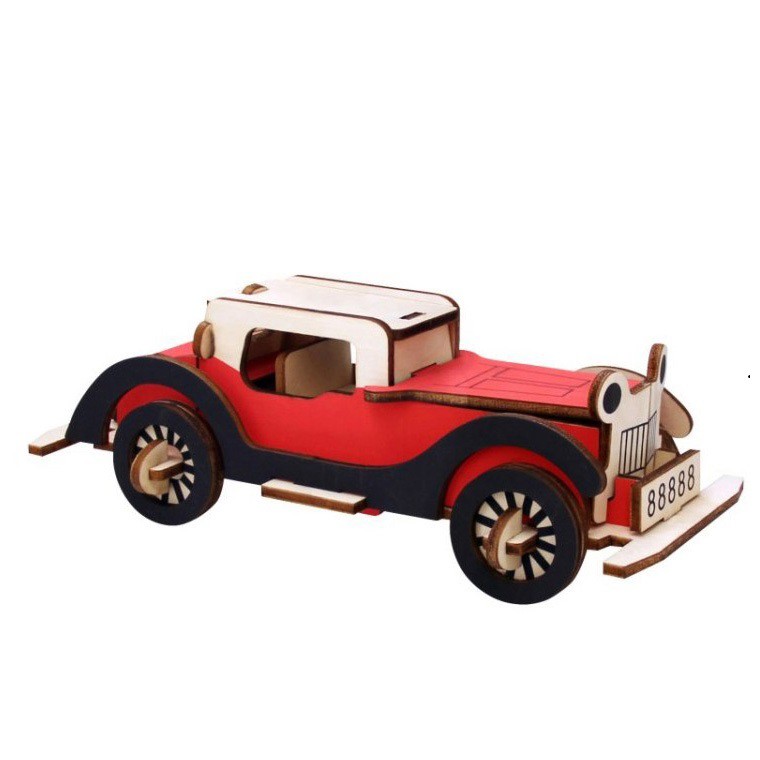 Đồ chơi lắp ráp gỗ 3D Mô hình Xe Ô tô Classic Car Laser LC-GP08A