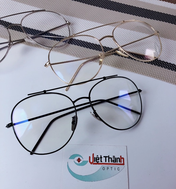 Gọng kính kim loại form lớn 2 cầu