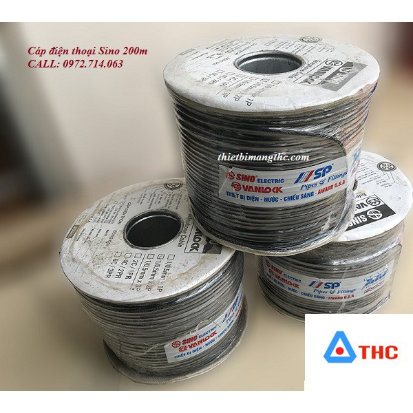 Dây, Cáp điện thoại Sino 2 đôi, 4 lõi cao cấp ZALO: 038.213.9657 FULL VAT