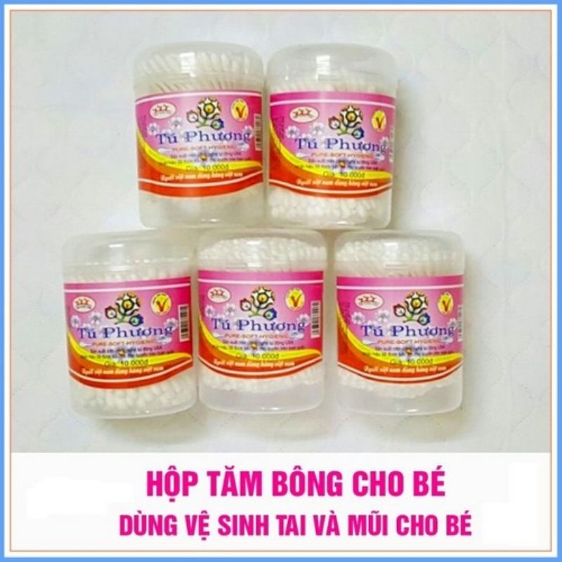 Hộp Tăm Bông Tú Phương Cho Trẻ Sơ Sinh