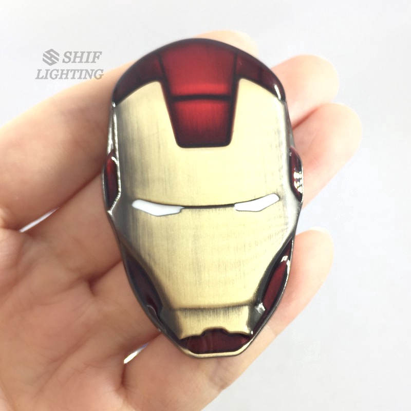 Miếng dán kim loại 3D hình Iron Man trang trí tiện dụng