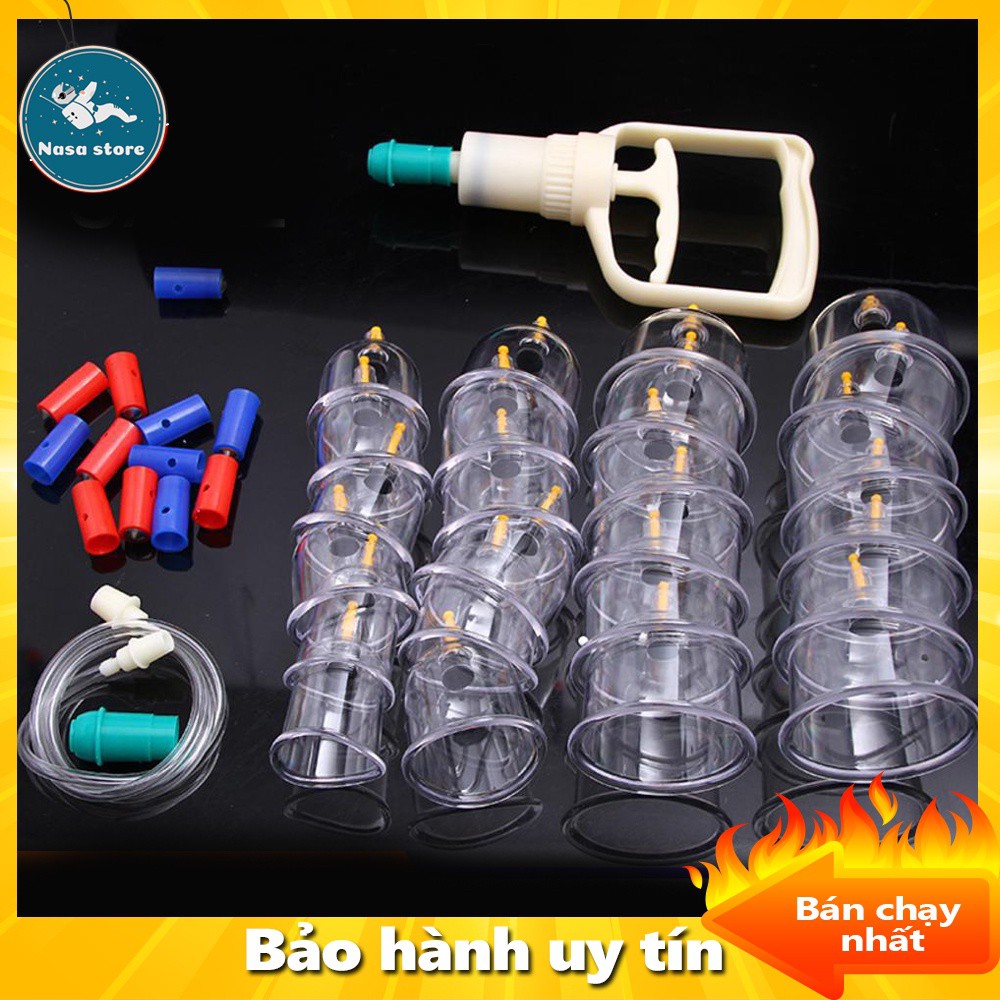 Bộ Giác Hơi 24 Ống Hút Chân Không Hàn Quốc, không dùng lửa-vật lí trị liệu