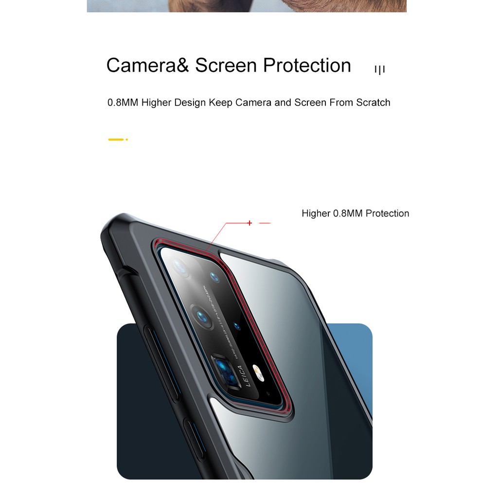 Ốp điện thoại XUNDD mềm trong suốt có đệm khí bảo vệ chống sốc cho Huawei P40/P40 Pro