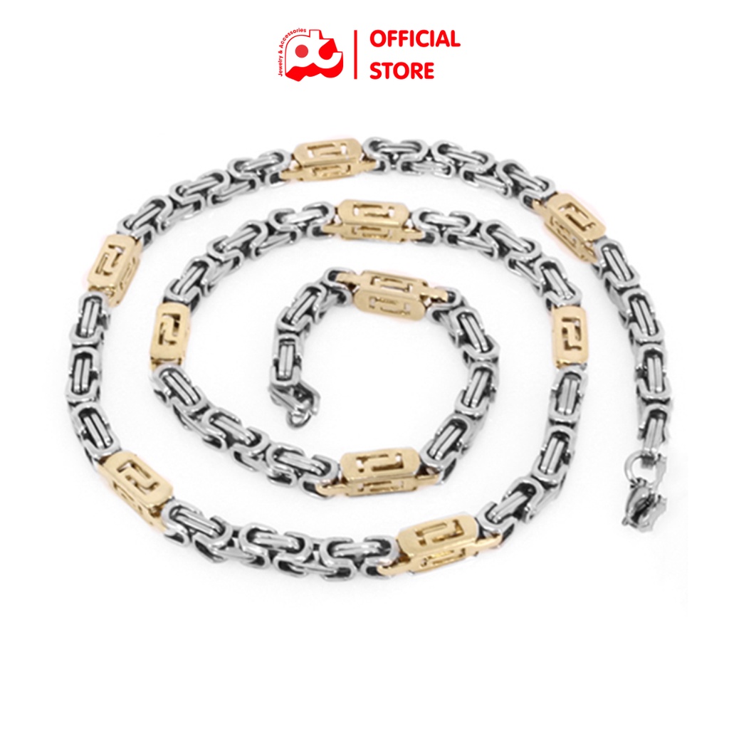 Dây chuyền nam titan cao cấp đẹp sang trọng inox thép không gỉ PT JEWELRY kích cỡ 5mm màu trắng PTDCNA42