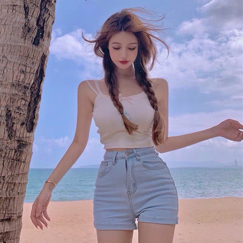 Áo hay dây và váy hai dây ren body sexy chú cừu cute