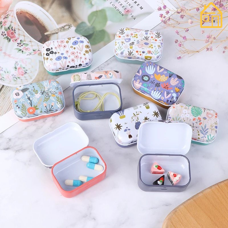 Hộp Thiếc Mini Đựng Trang Sức / Kẹo / Đồng Xu / Tai Nghe Ốp