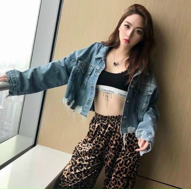 Áo khoác jean nữ Croptop lai tua thời trang Hot nhất 2021