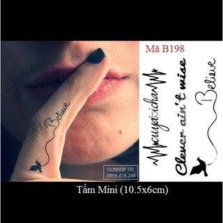 Hình xăm dán chữ B198