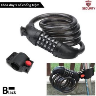 KHÓA DÂY 5 SỐ KHÓA XE ĐẠP - XE MÁY