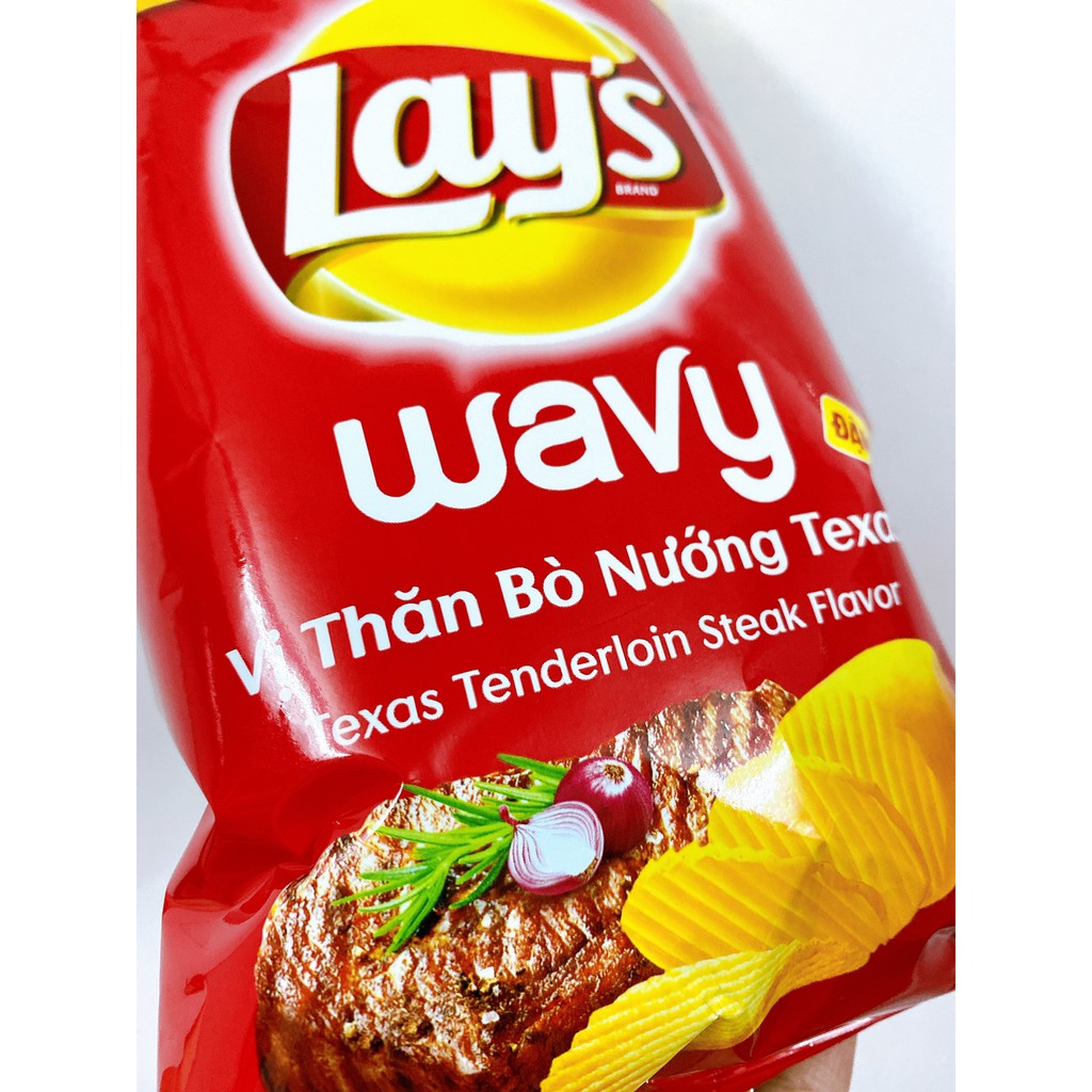 Snack Lays vị thăn bò nướng texas