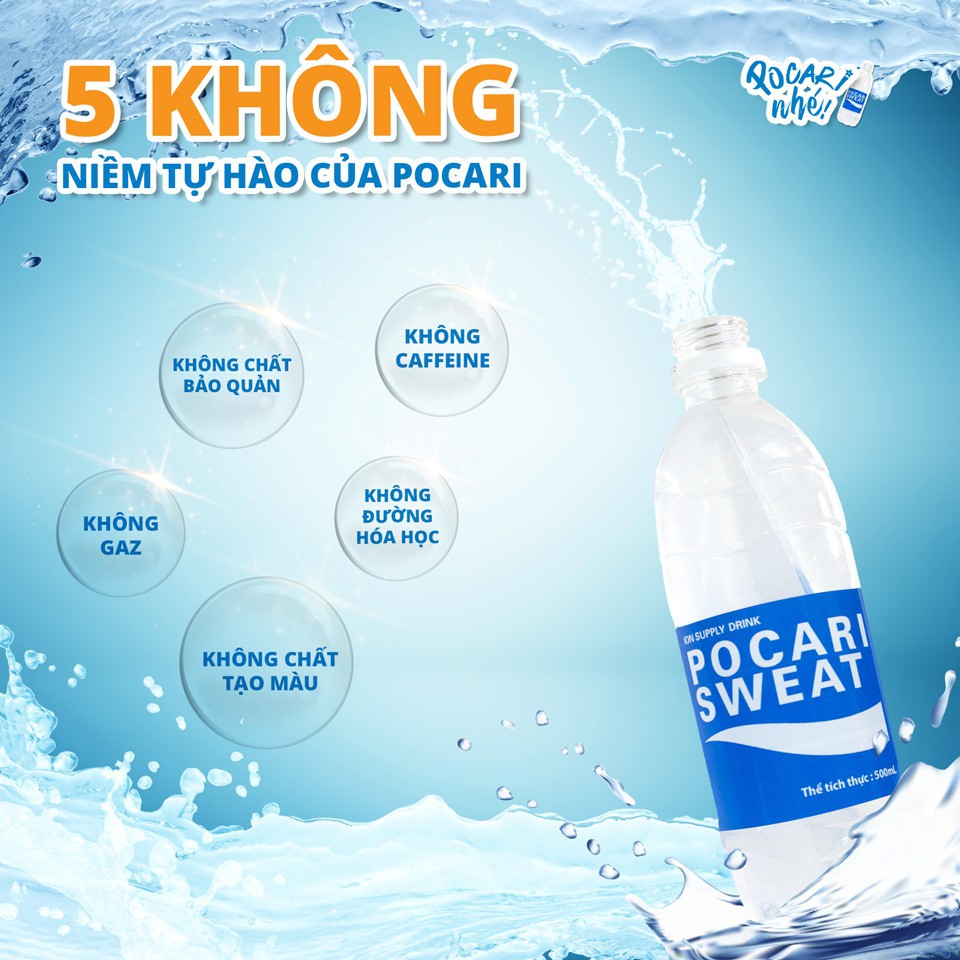 NƯỚC BỔ SUNG ION POCARI SWEAT THÙNG 24 CHAI 500ML