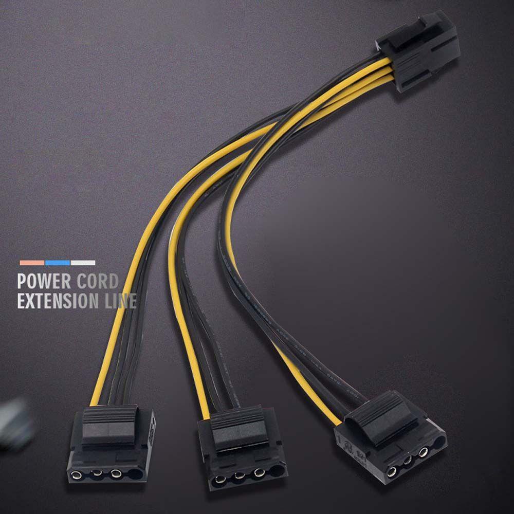 Cáp Chuyển Đổi Nguồn Điện 6 Pin Sang 4 Pin 6P Male Sang Female 6P Male 4 Pin Molex Sang Pcie 6P Sang Molex 4P