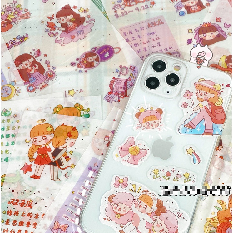 [Hàng mới về] Tấm Sticker dán 12 cung hoàng đạo (Mỗi set 1 cung)